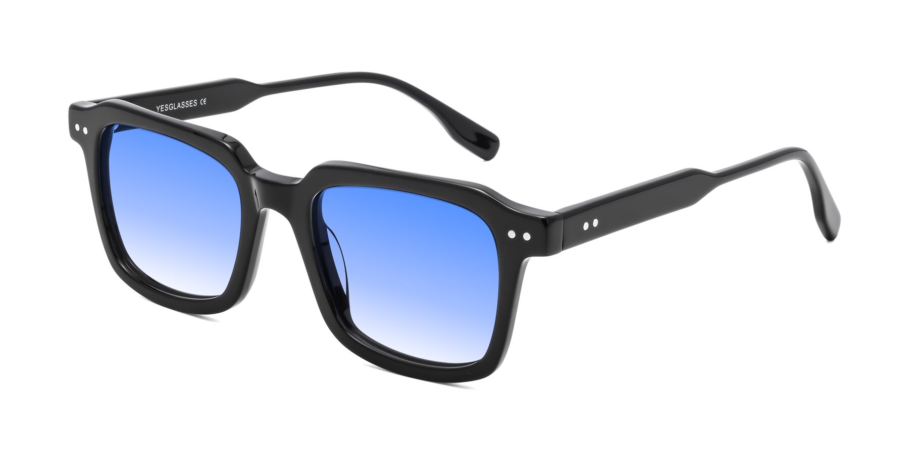 Angle of St. Mark in Black with Blue Gradient Lenses