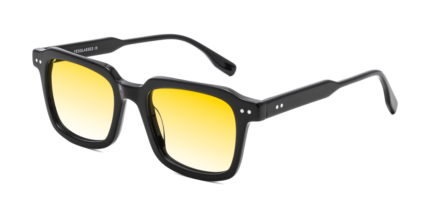 Angle of St. Mark in Black with Yellow Gradient Lenses