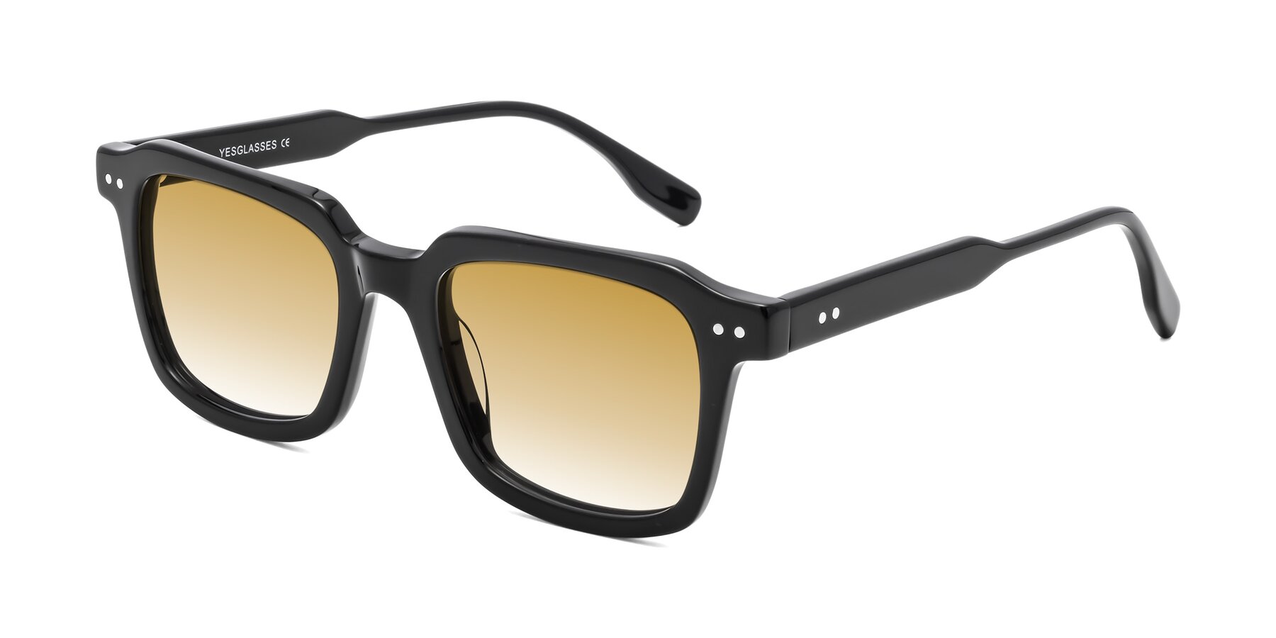 Angle of St. Mark in Black with Champagne Gradient Lenses