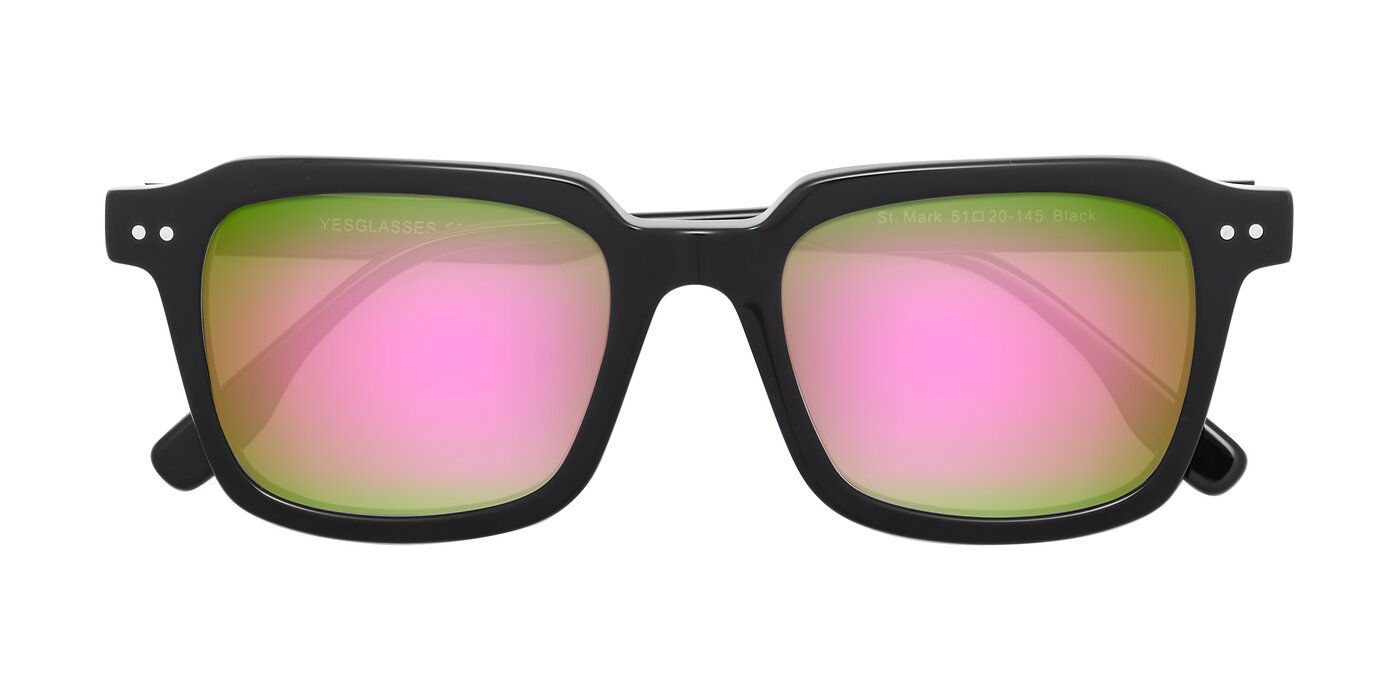St. Mark - Black Flash Mirrored Sunglasses