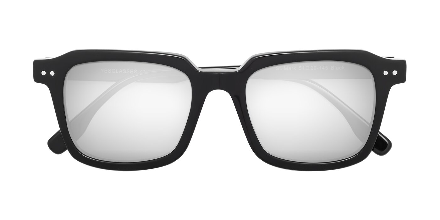 St. Mark - Black Flash Mirrored Sunglasses