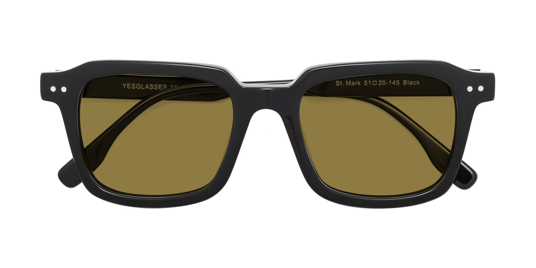 Folded Front of St. Mark in Black with Brown Polarized Lenses