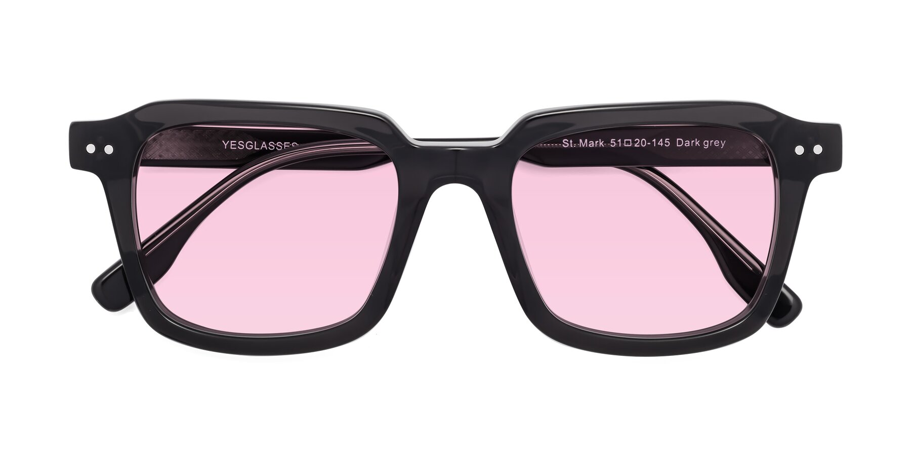 Folded Front of St. Mark in Dark Gray with Light Pink Tinted Lenses