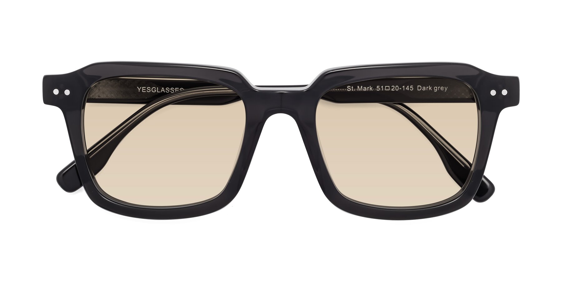 Folded Front of St. Mark in Dark Gray with Light Brown Tinted Lenses