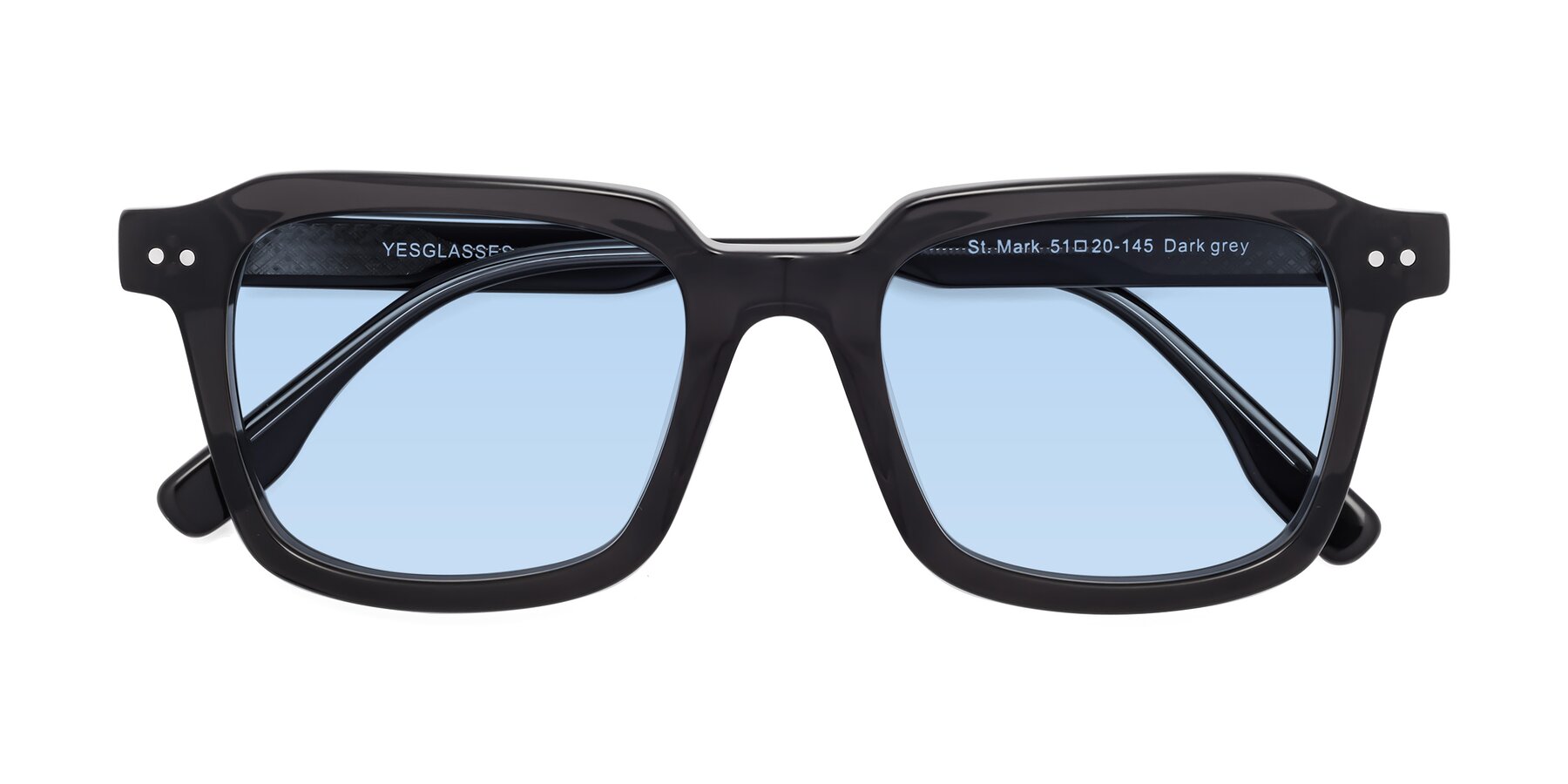 Folded Front of St. Mark in Dark Gray with Light Blue Tinted Lenses