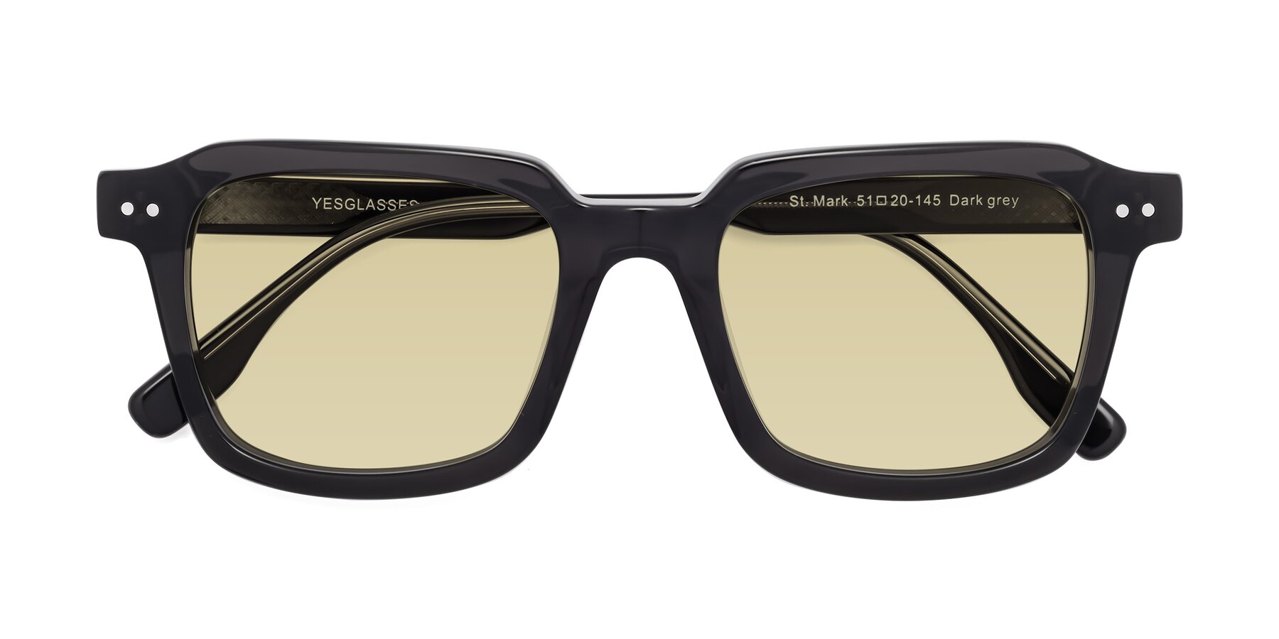 Folded Front of St. Mark in Dark Gray with Light Champagne Tinted Lenses