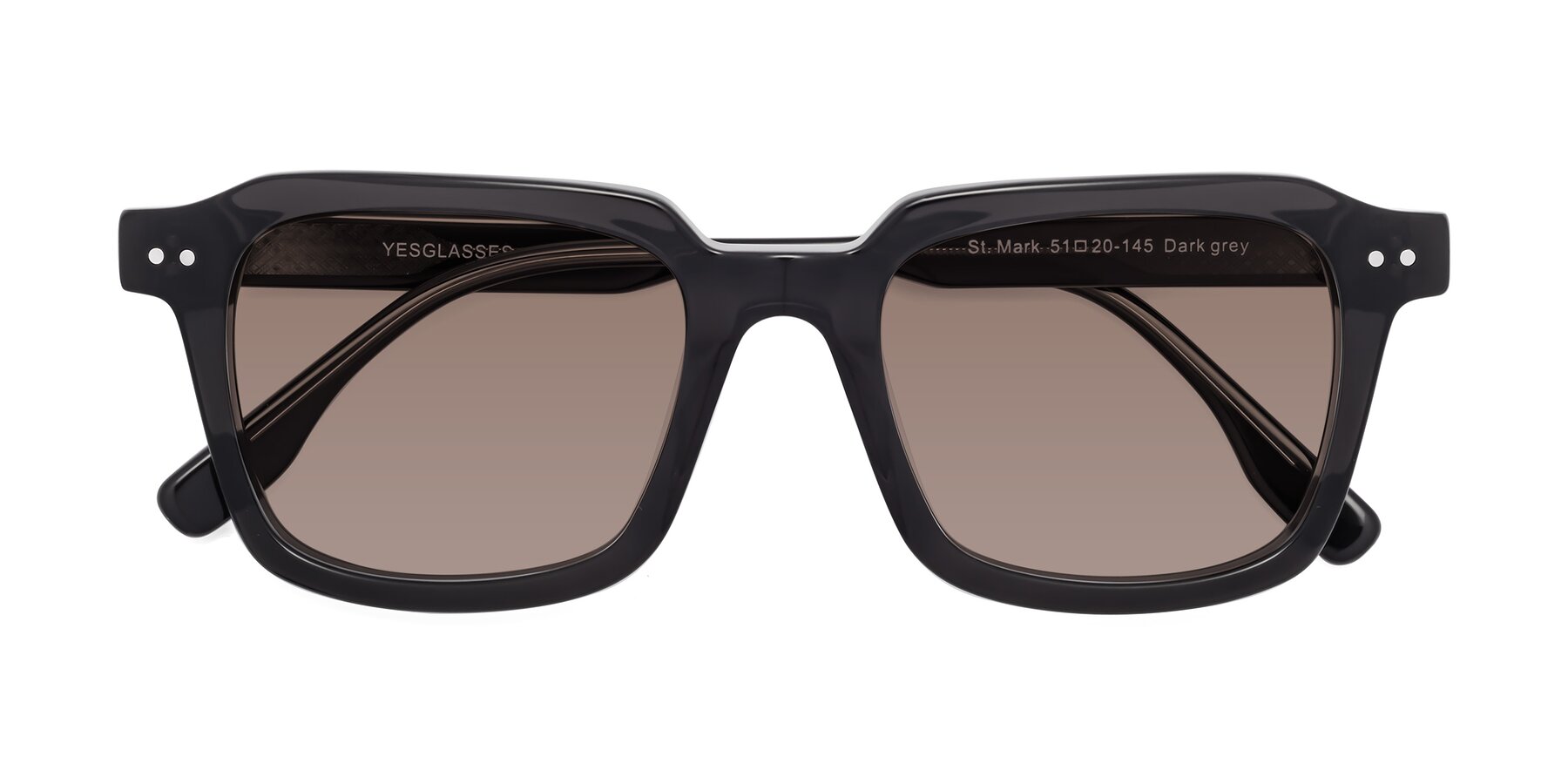 Folded Front of St. Mark in Dark Gray with Medium Brown Tinted Lenses