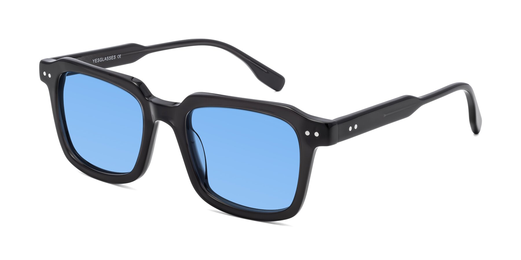 Angle of St. Mark in Dark Gray with Medium Blue Tinted Lenses