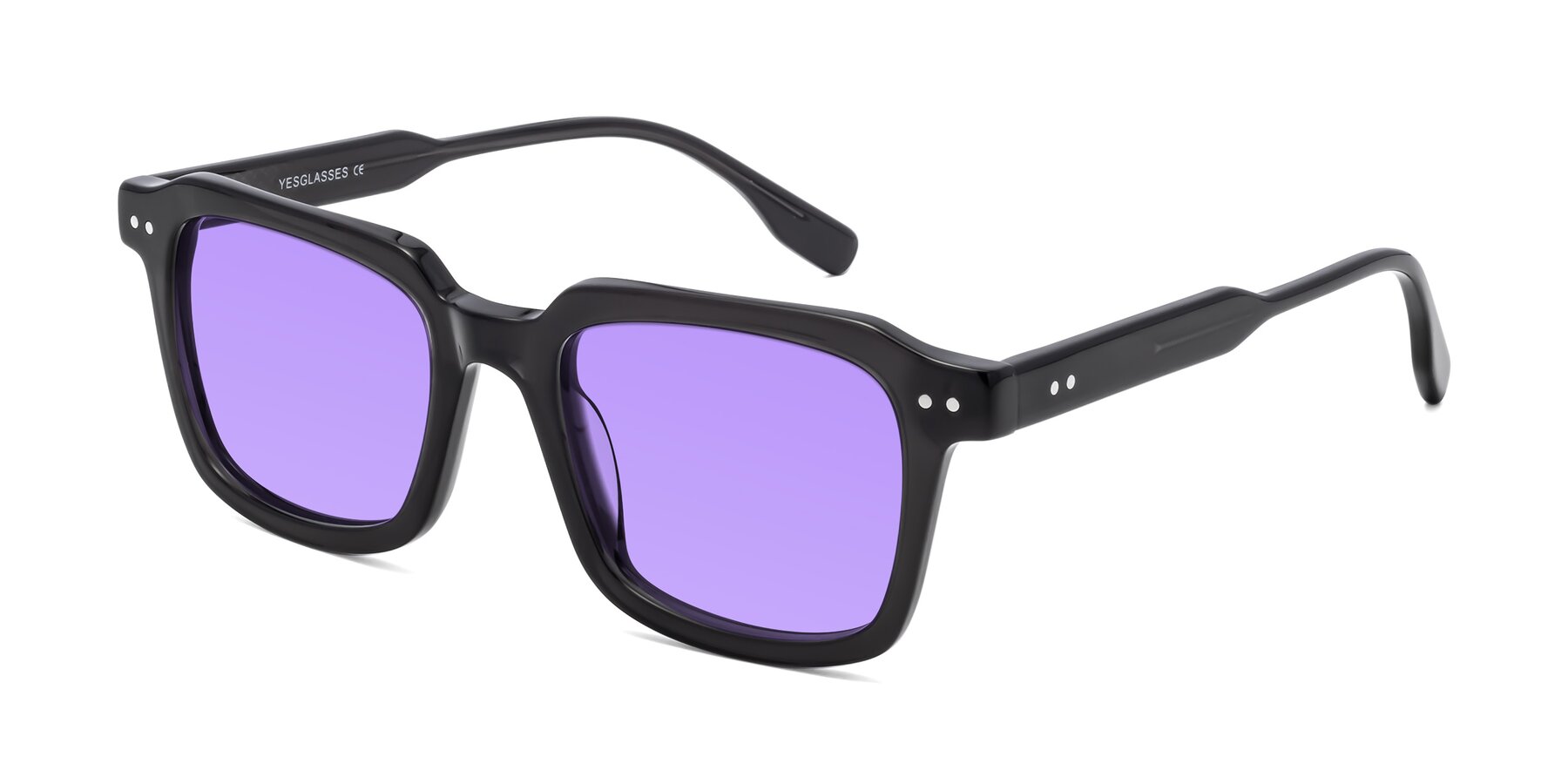 Angle of St. Mark in Dark Gray with Medium Purple Tinted Lenses