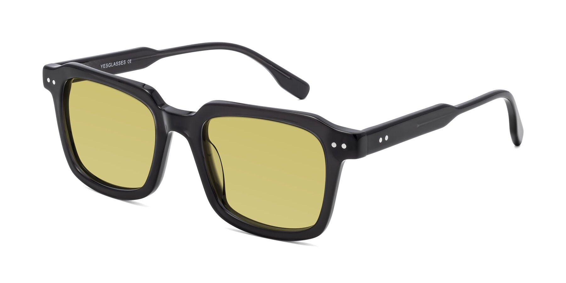 Angle of St. Mark in Dark Gray with Medium Champagne Tinted Lenses