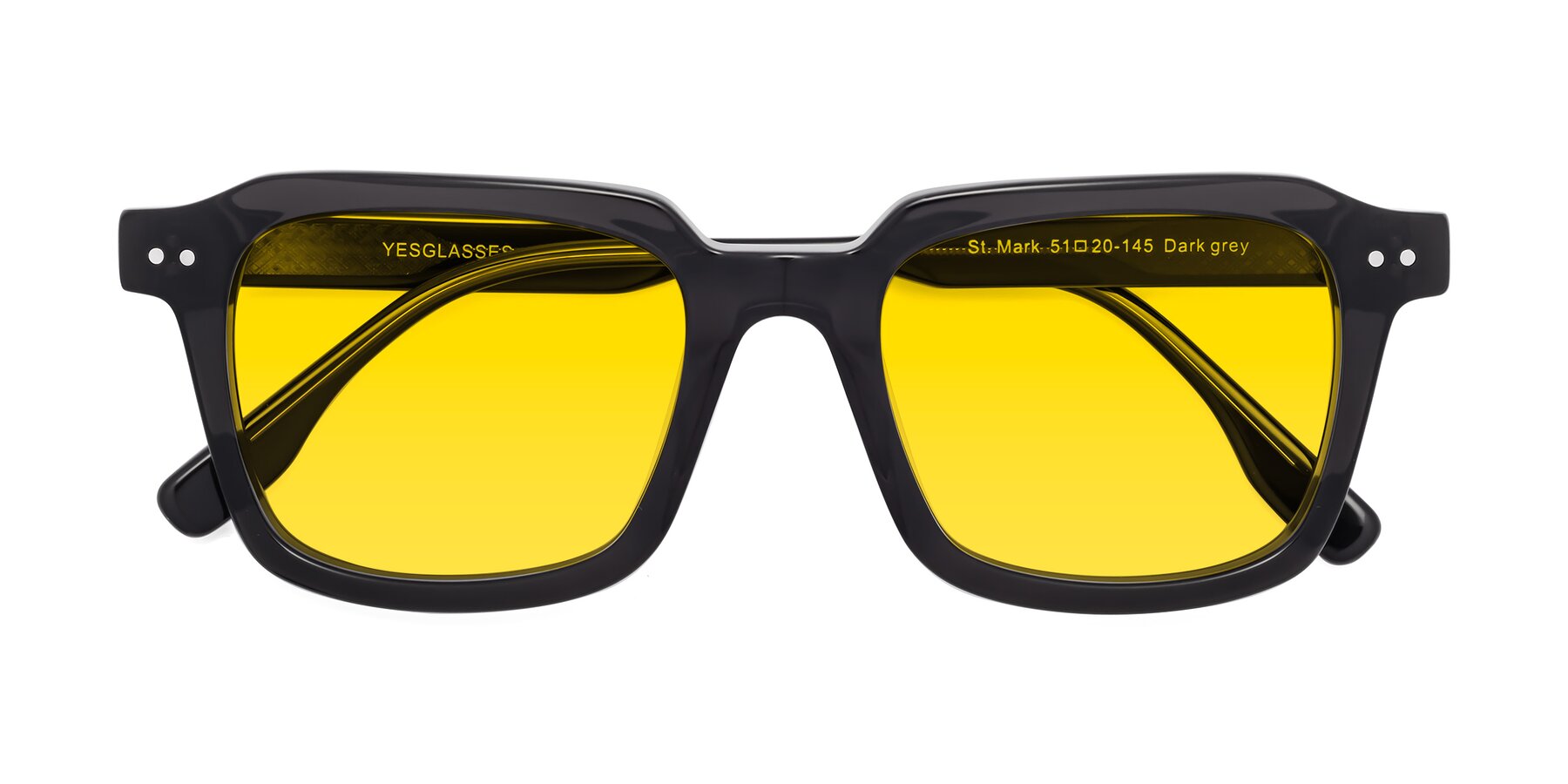 Folded Front of St. Mark in Dark Gray with Yellow Tinted Lenses