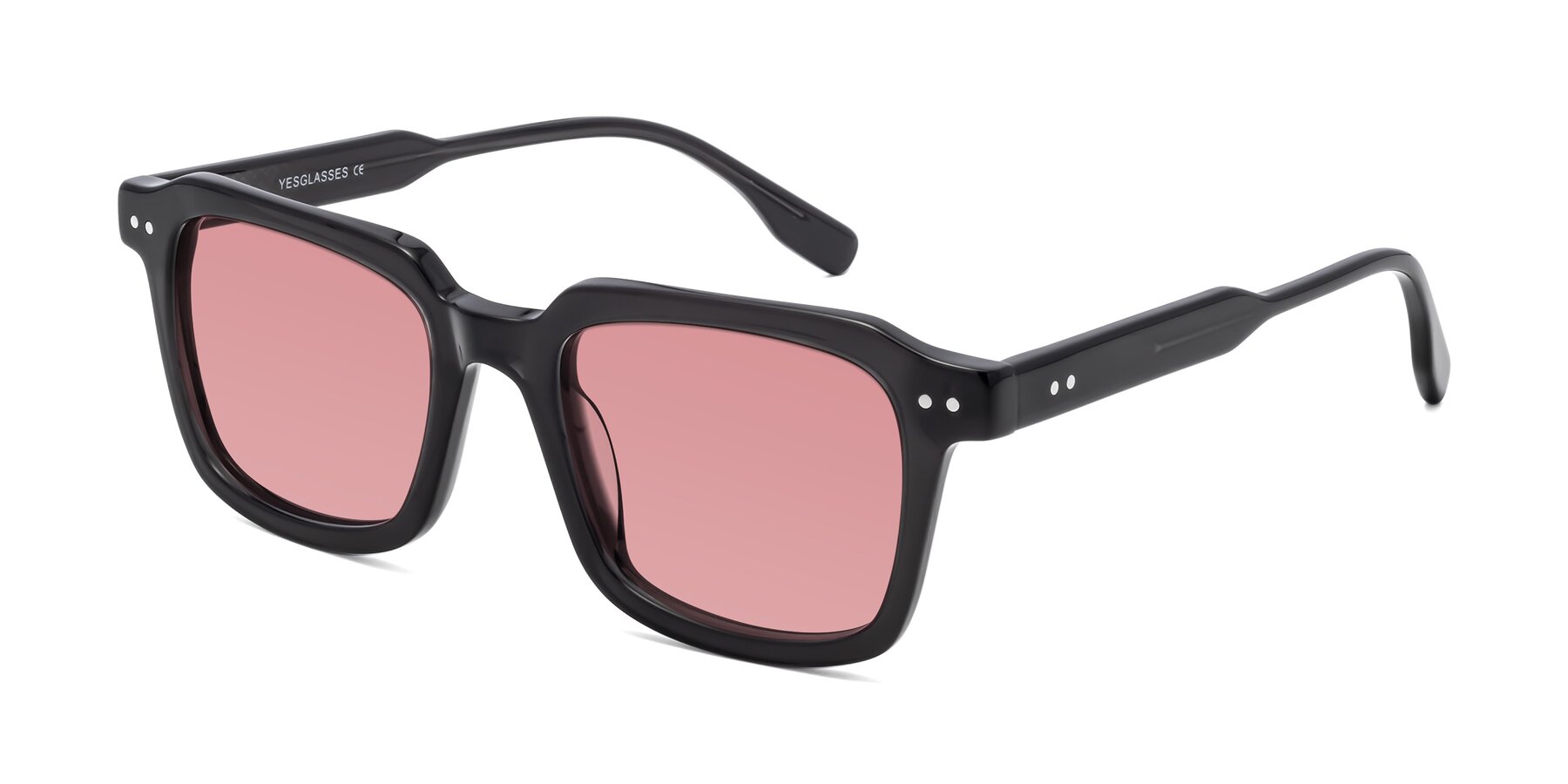 Angle of St. Mark in Dark Gray with Medium Garnet Tinted Lenses