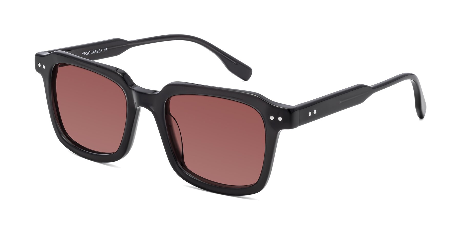 Angle of St. Mark in Dark Gray with Garnet Tinted Lenses