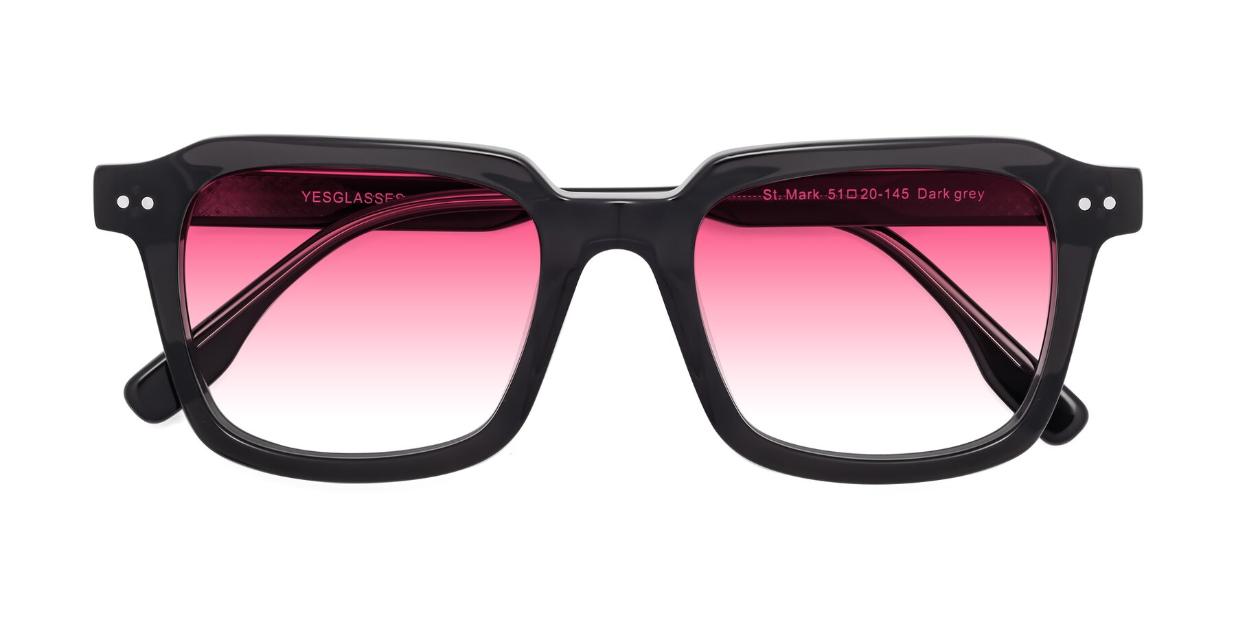 Folded Front of St. Mark in Dark Gray with Pink Gradient Lenses