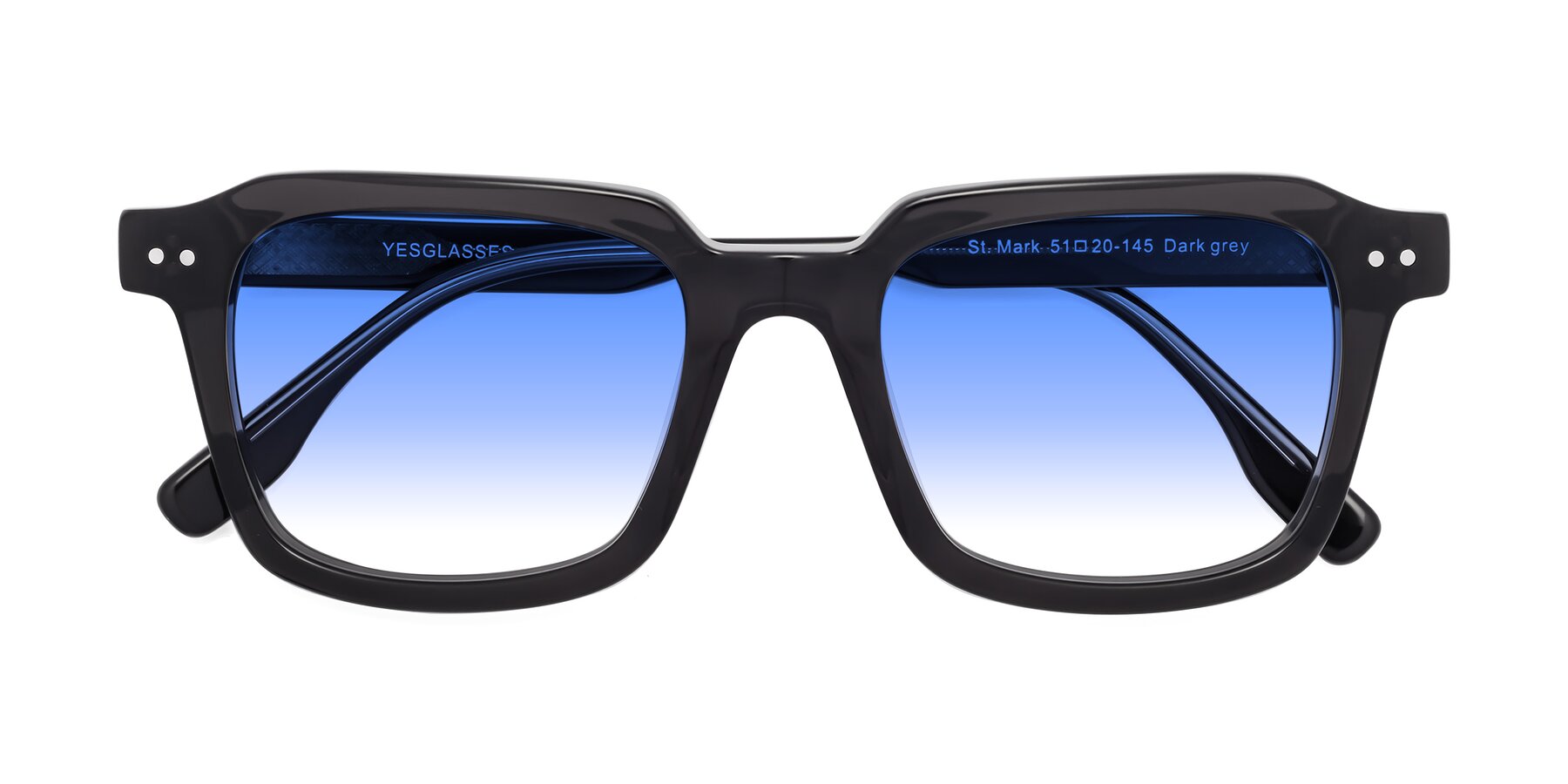 Folded Front of St. Mark in Dark Gray with Blue Gradient Lenses