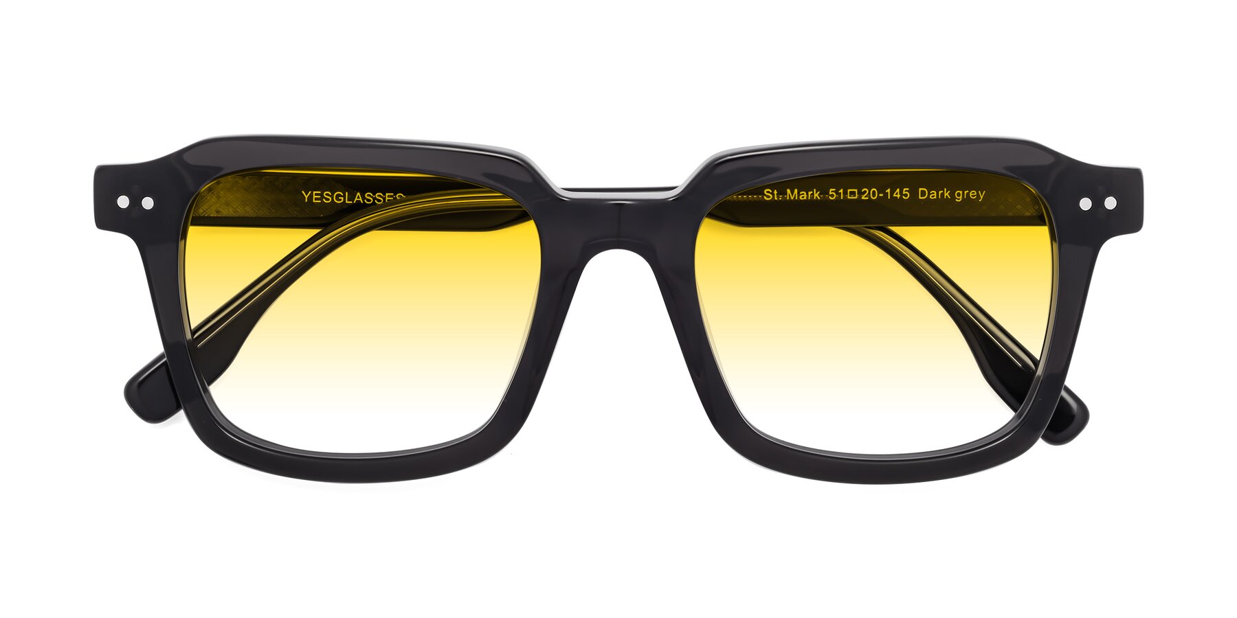 Folded Front of St. Mark in Dark Gray with Yellow Gradient Lenses