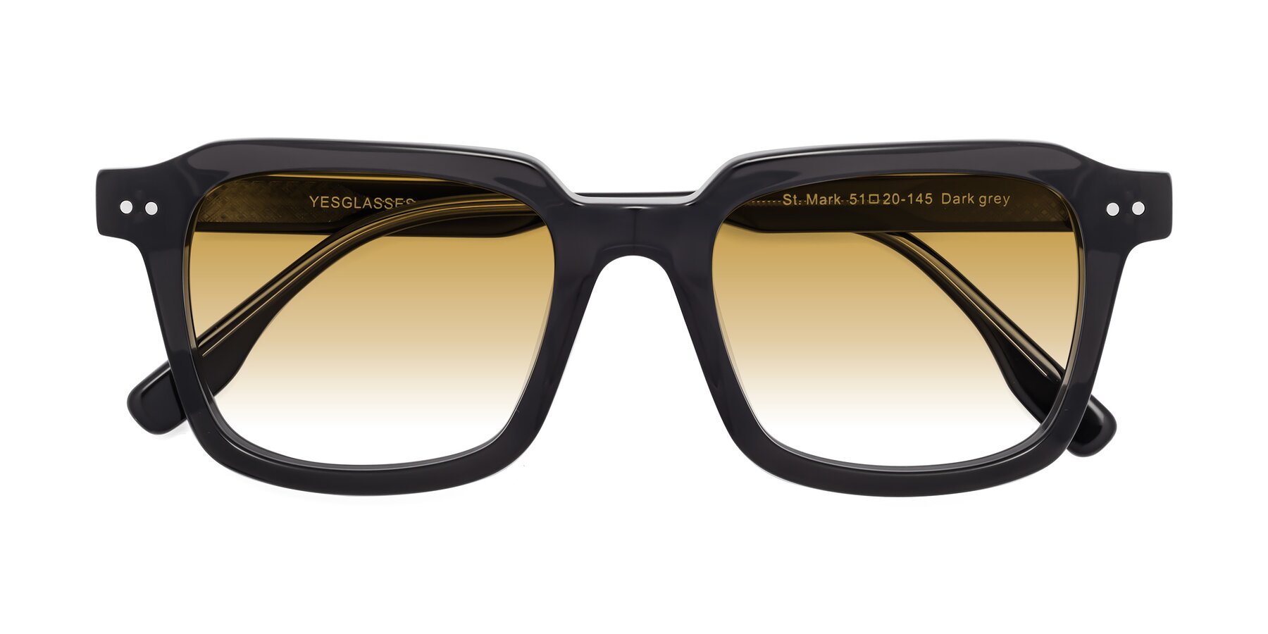 Folded Front of St. Mark in Dark Gray with Champagne Gradient Lenses