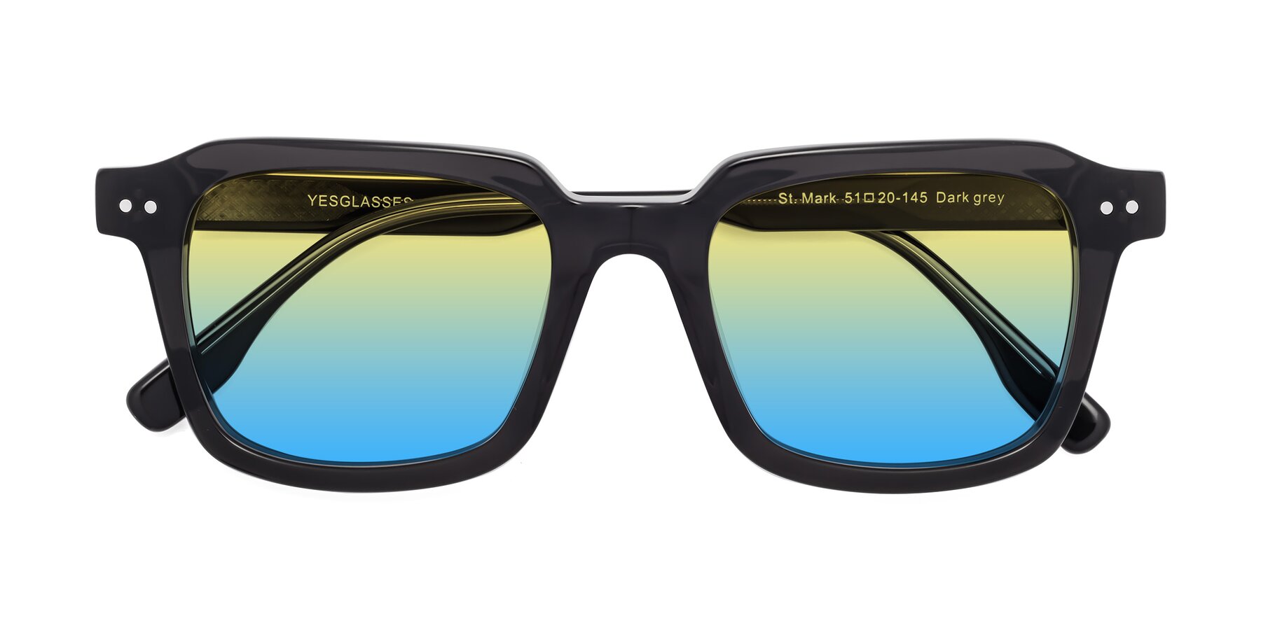 Folded Front of St. Mark in Dark Gray with Yellow / Blue Gradient Lenses