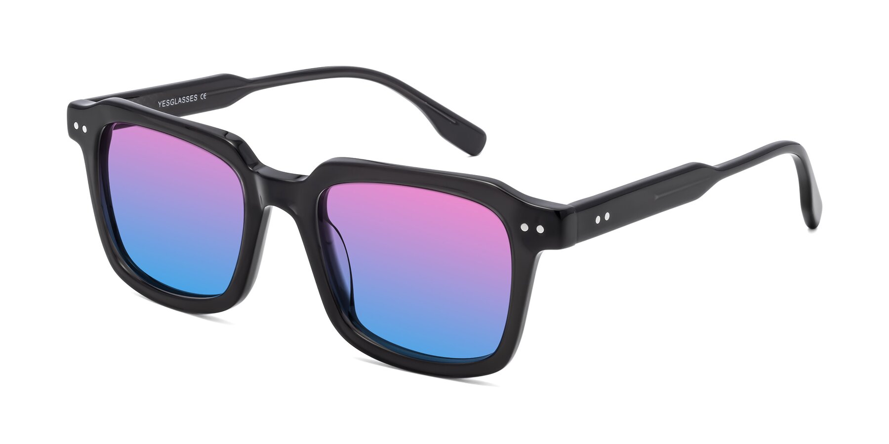 Angle of St. Mark in Dark Gray with Pink / Blue Gradient Lenses