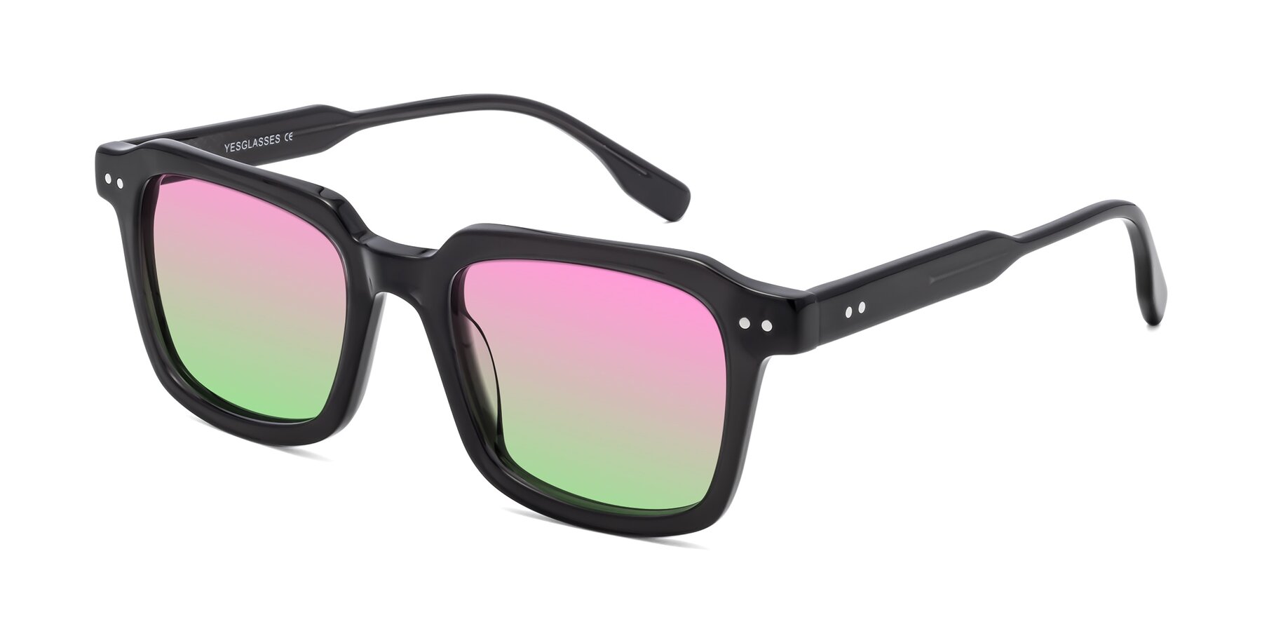 Angle of St. Mark in Dark Gray with Pink / Green Gradient Lenses