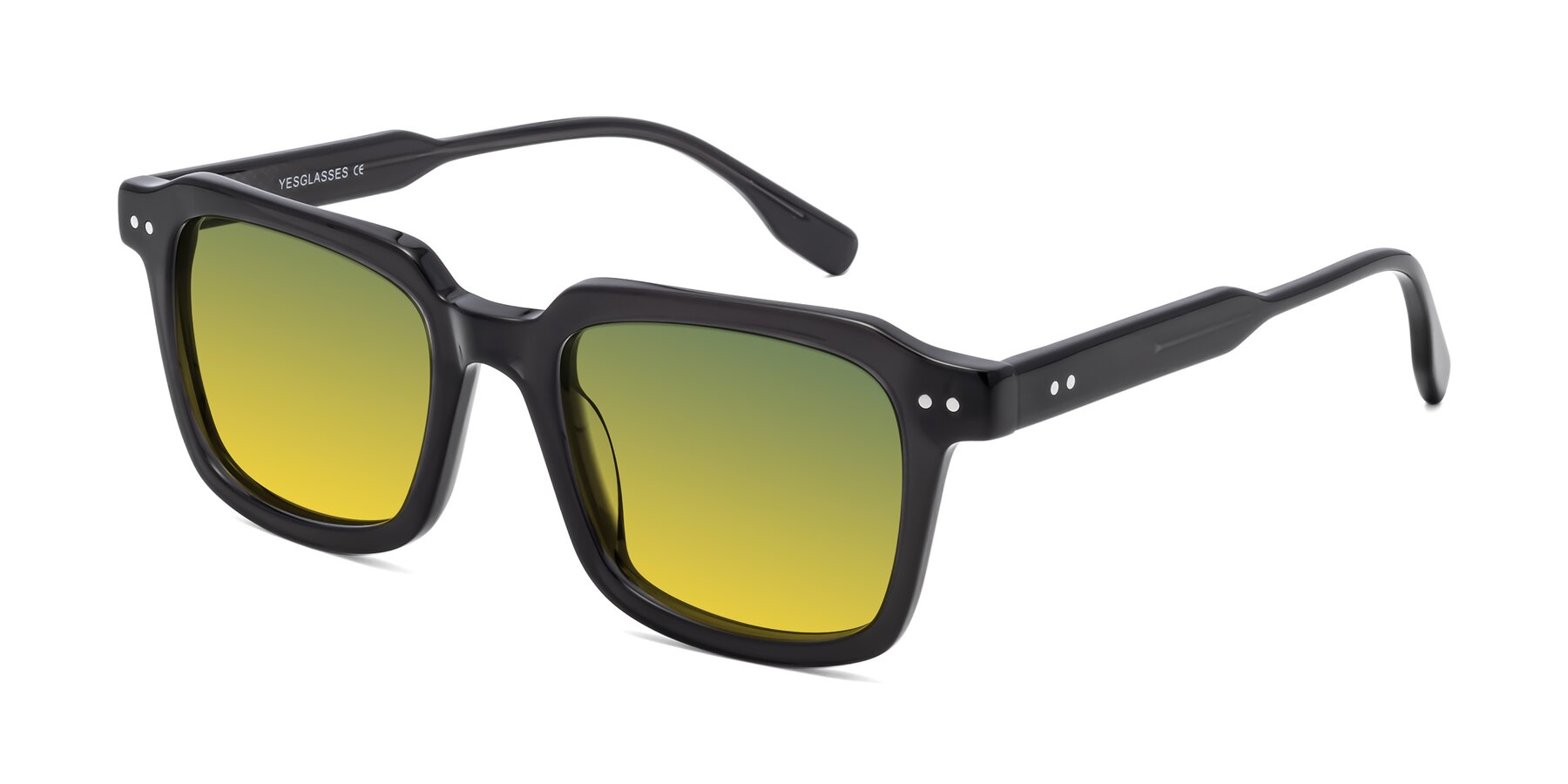 Angle of St. Mark in Dark Gray with Green / Yellow Gradient Lenses