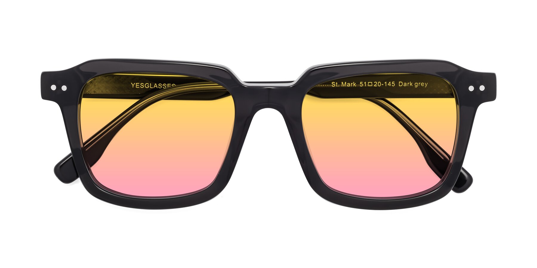 Folded Front of St. Mark in Dark Gray with Yellow / Pink Gradient Lenses