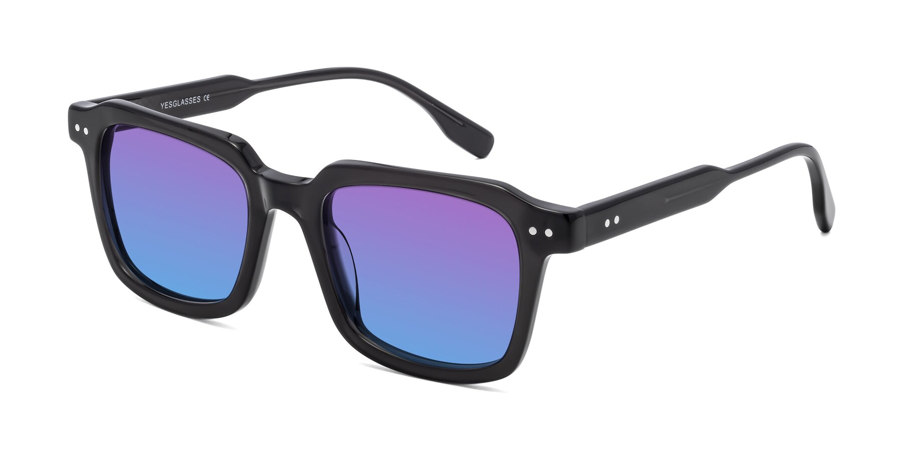 Angle of St. Mark in Dark Gray with Purple / Blue Gradient Lenses