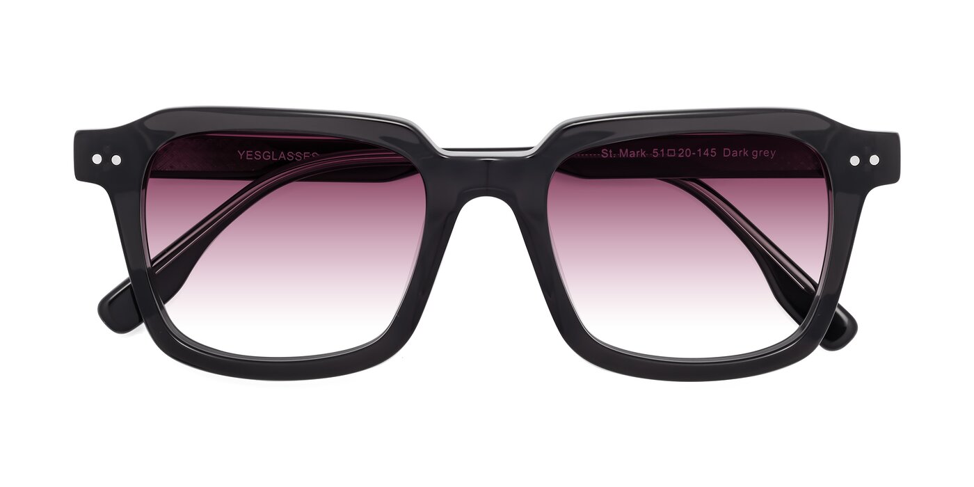 Men's Square Acetate Sunglasses with Gradient Lenses