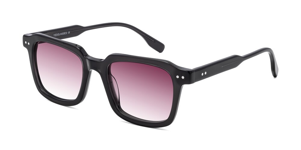 Men's Square Acetate Sunglasses with Gradient Lenses main image 0