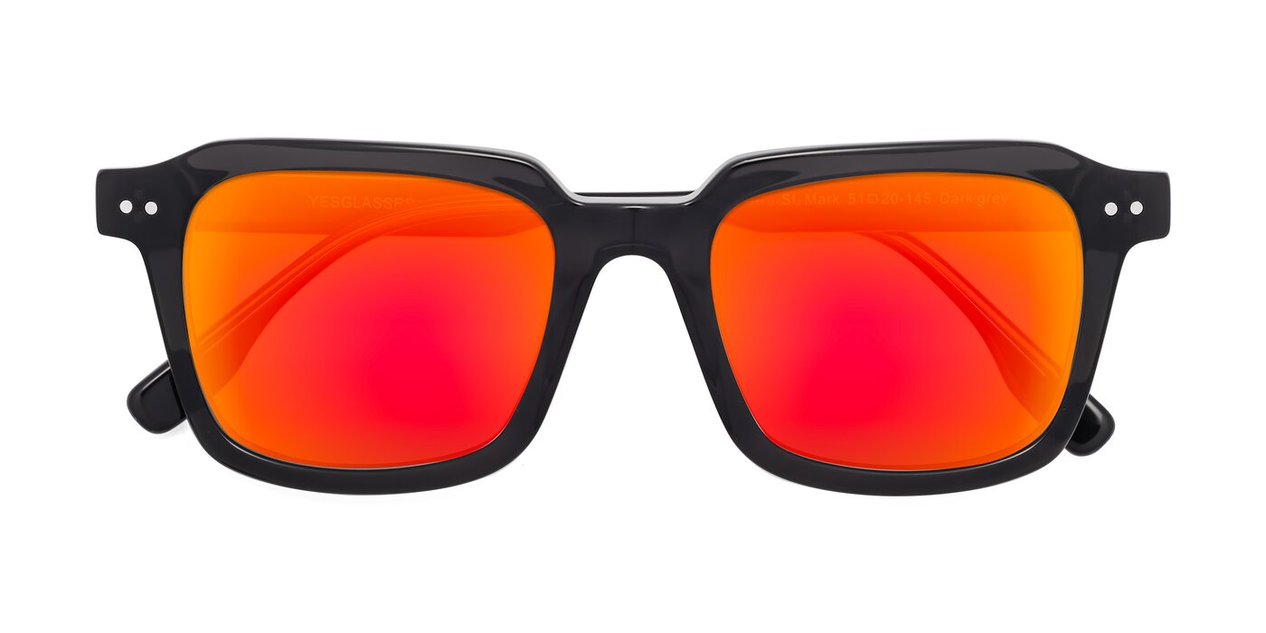 St. Mark - Dark Gray Flash Mirrored Sunglasses