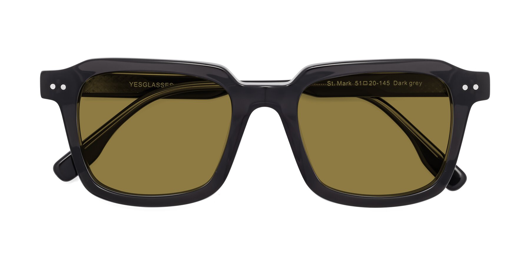Folded Front of St. Mark in Dark Gray with Brown Polarized Lenses