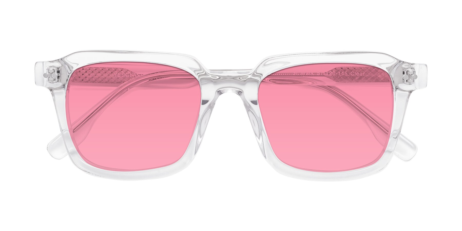Folded Front of St. Mark in Clear with Pink Tinted Lenses
