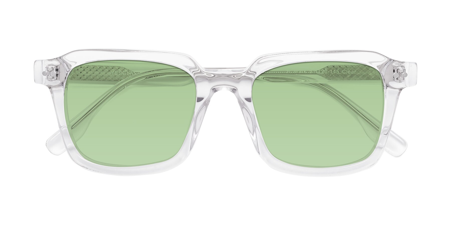 Square Tinted Full-Rim Sunglasses for Women and Men, Green