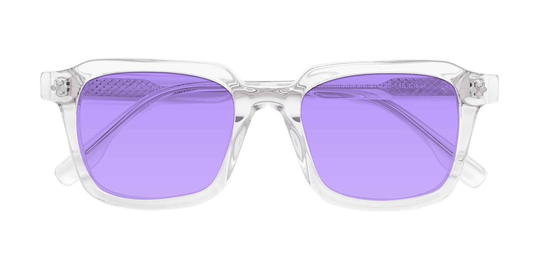 Folded Front of St. Mark in Clear with Medium Purple Tinted Lenses