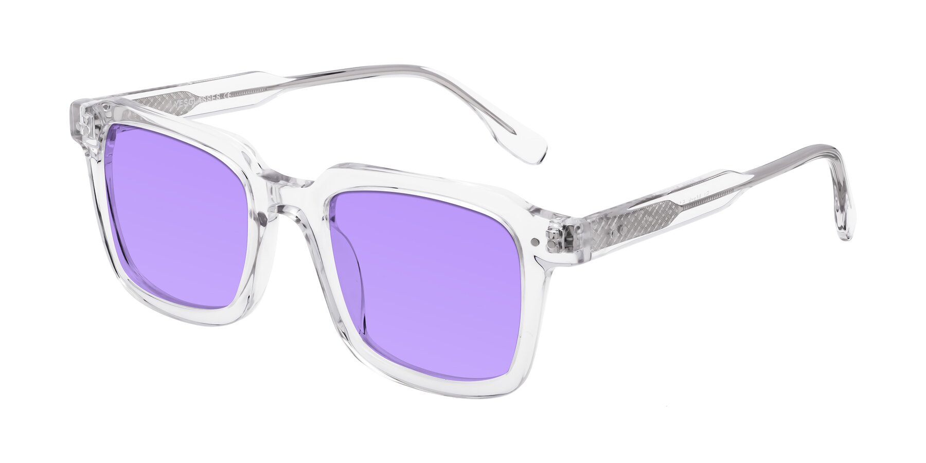 Angle of St. Mark in Clear with Medium Purple Tinted Lenses