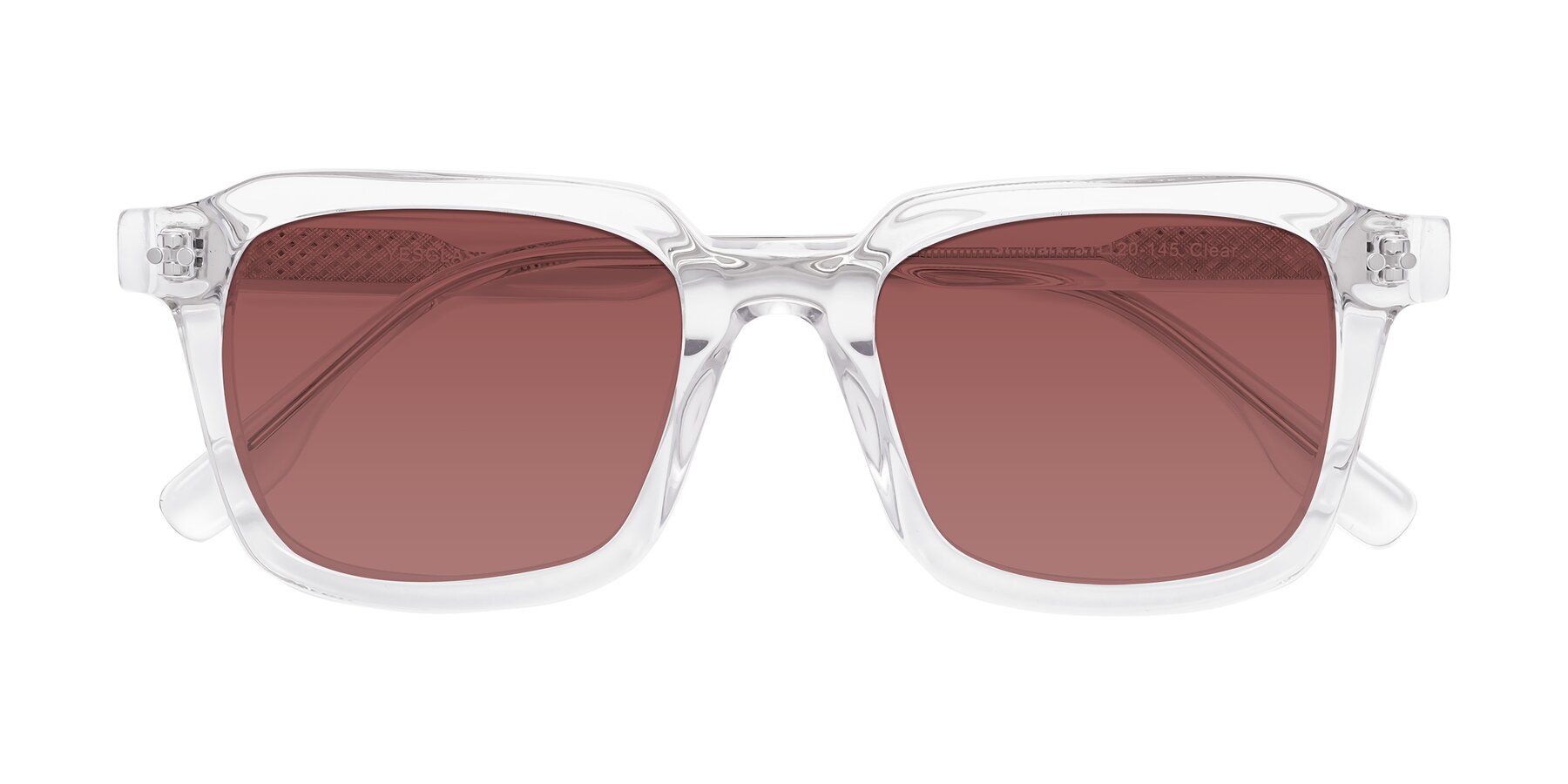 Folded Front of St. Mark in Clear with Garnet Tinted Lenses