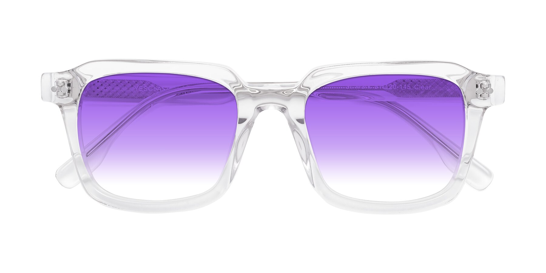 Folded Front of St. Mark in Clear with Purple Gradient Lenses