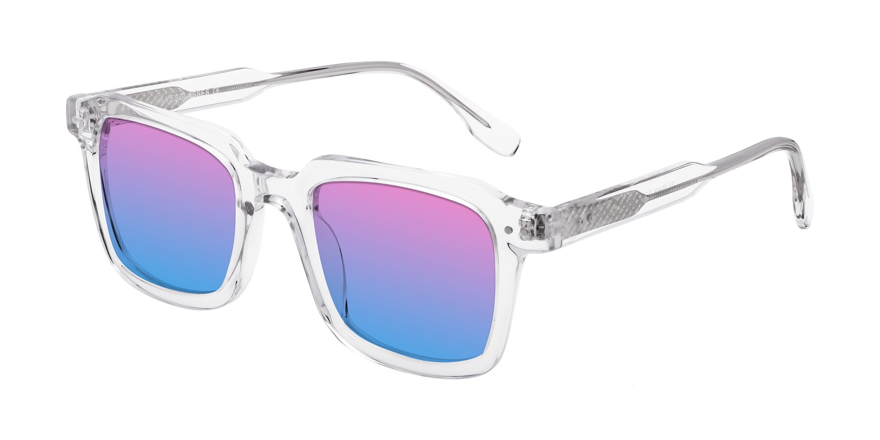 Angle of St. Mark in Clear with Pink / Blue Gradient Lenses