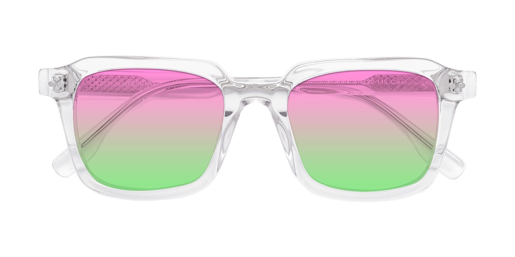 Folded Front of St. Mark in Clear with Pink / Green Gradient Lenses
