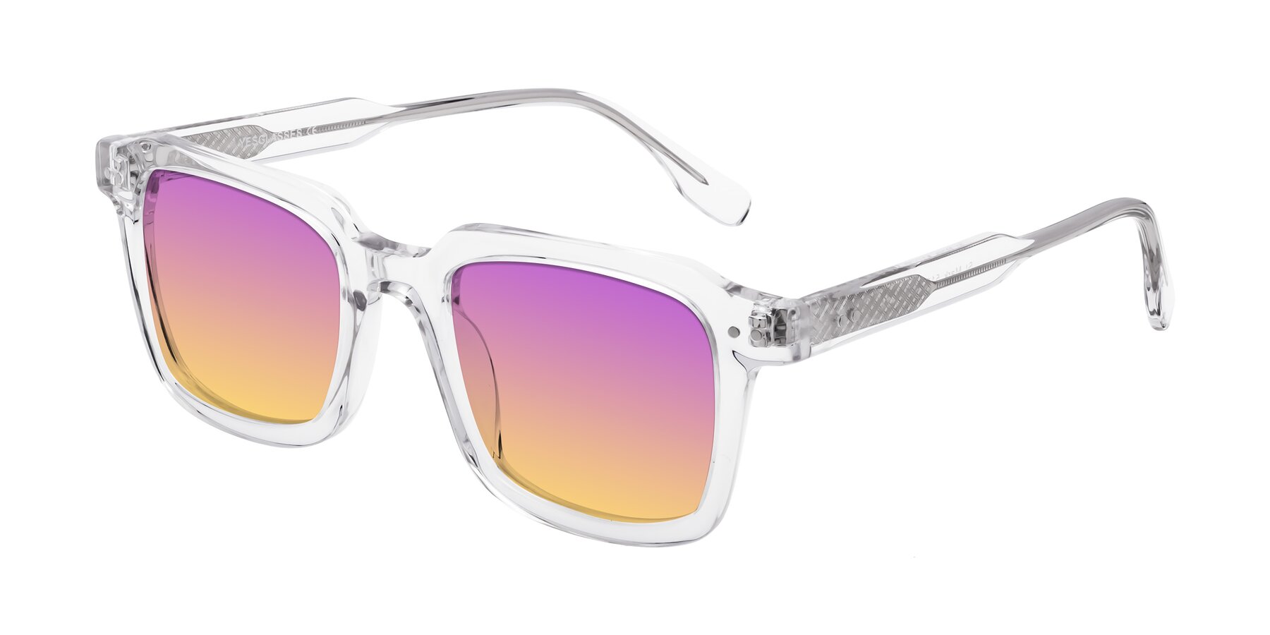 Angle of St. Mark in Clear with Purple / Yellow Gradient Lenses
