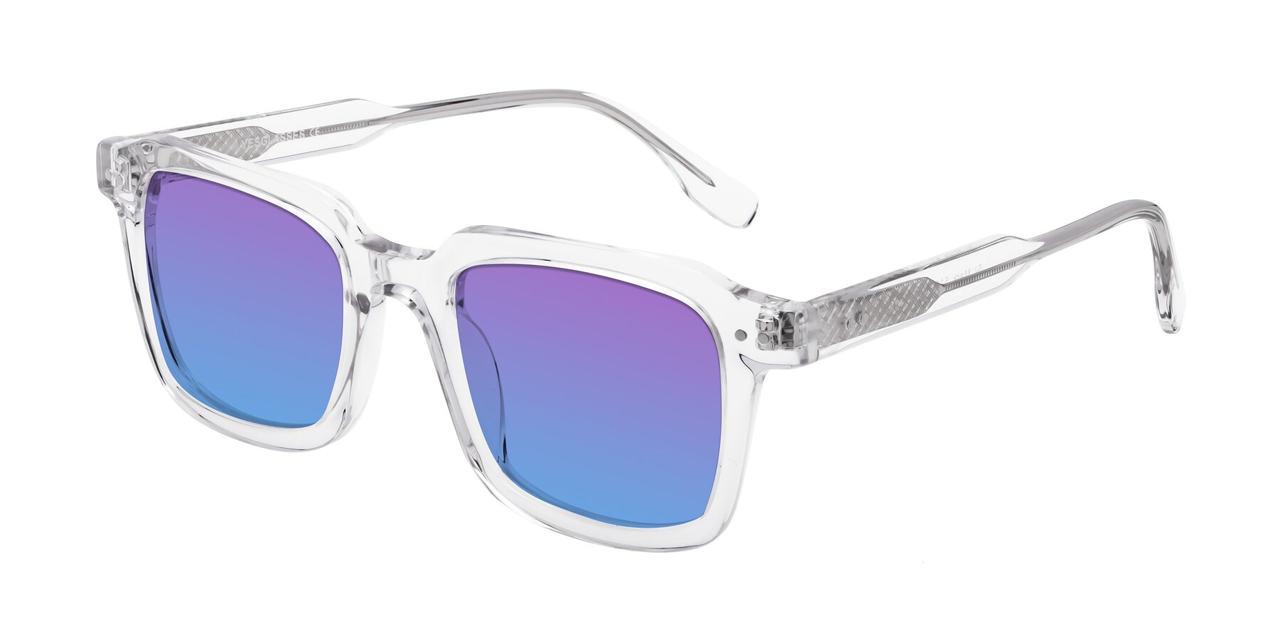 Angle of St. Mark in Clear with Purple / Blue Gradient Lenses