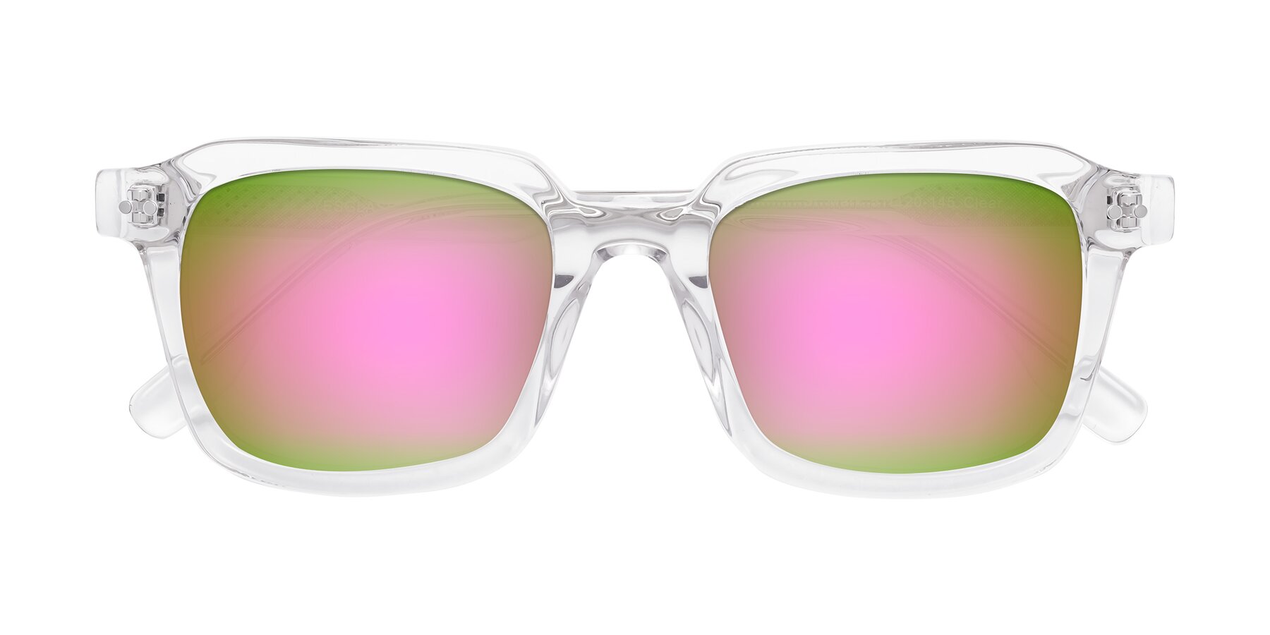 Folded Front of St. Mark in Clear with Pink Mirrored Lenses