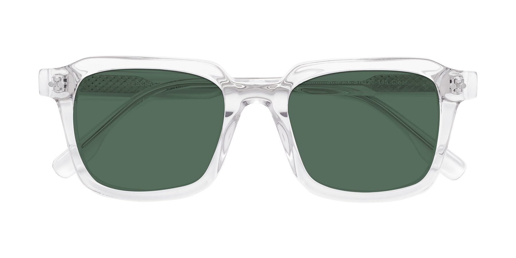 Folded Front of St. Mark in Clear with Green Polarized Lenses