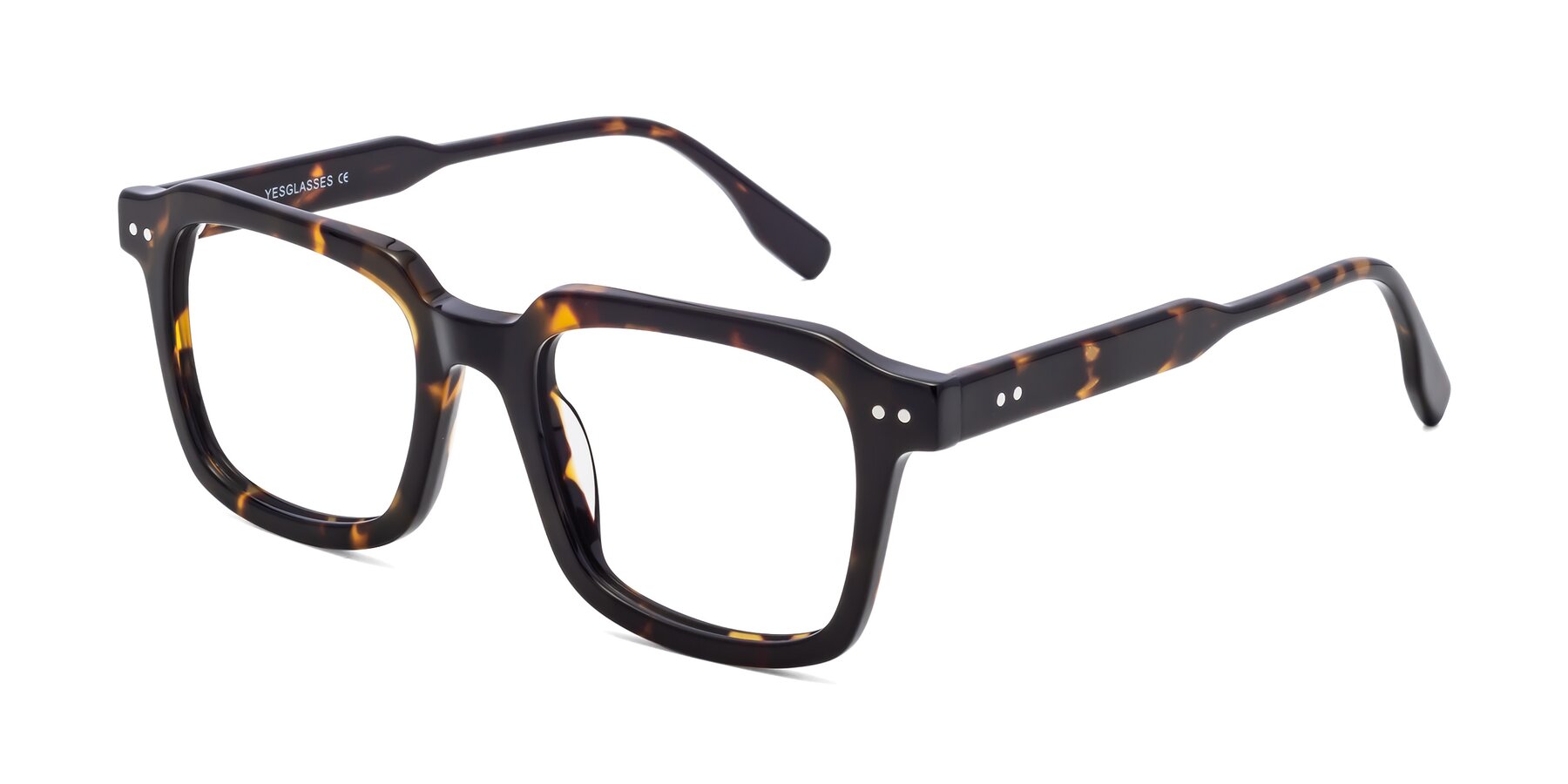 Angle of St. Mark in Tortoise with Clear Reading Eyeglass Lenses