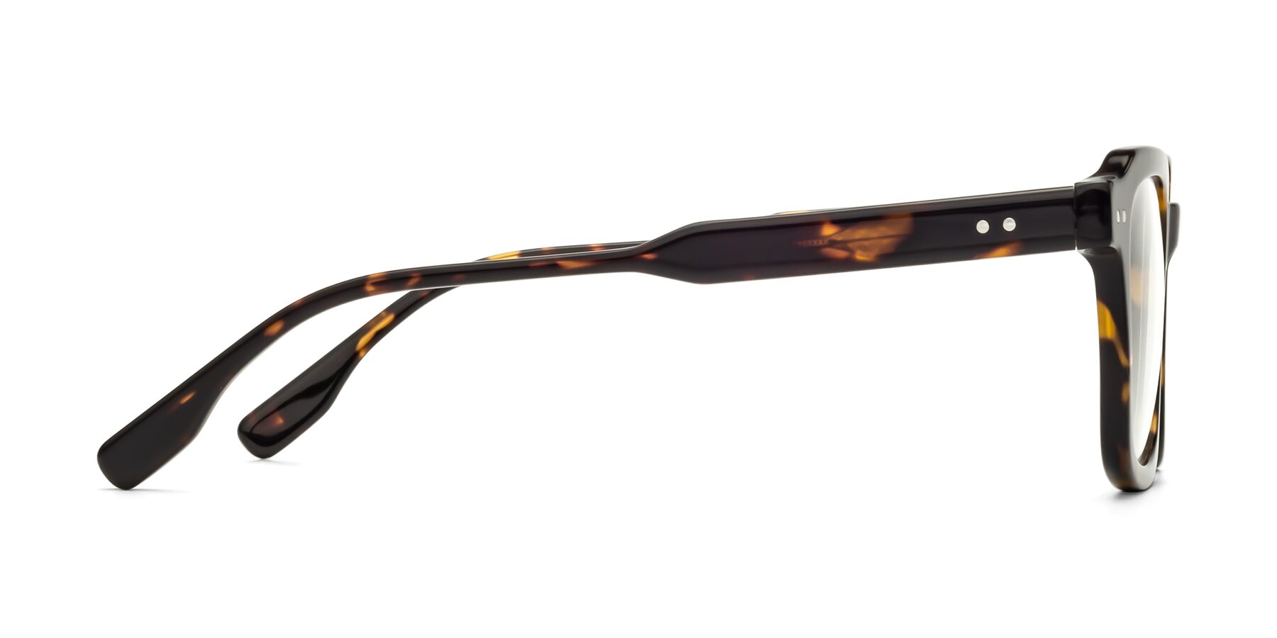Side of St. Mark in Tortoise with Clear Reading Eyeglass Lenses