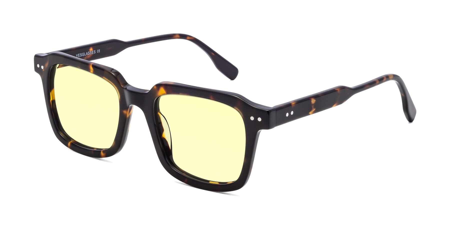 Angle of St. Mark in Tortoise with Light Yellow Tinted Lenses