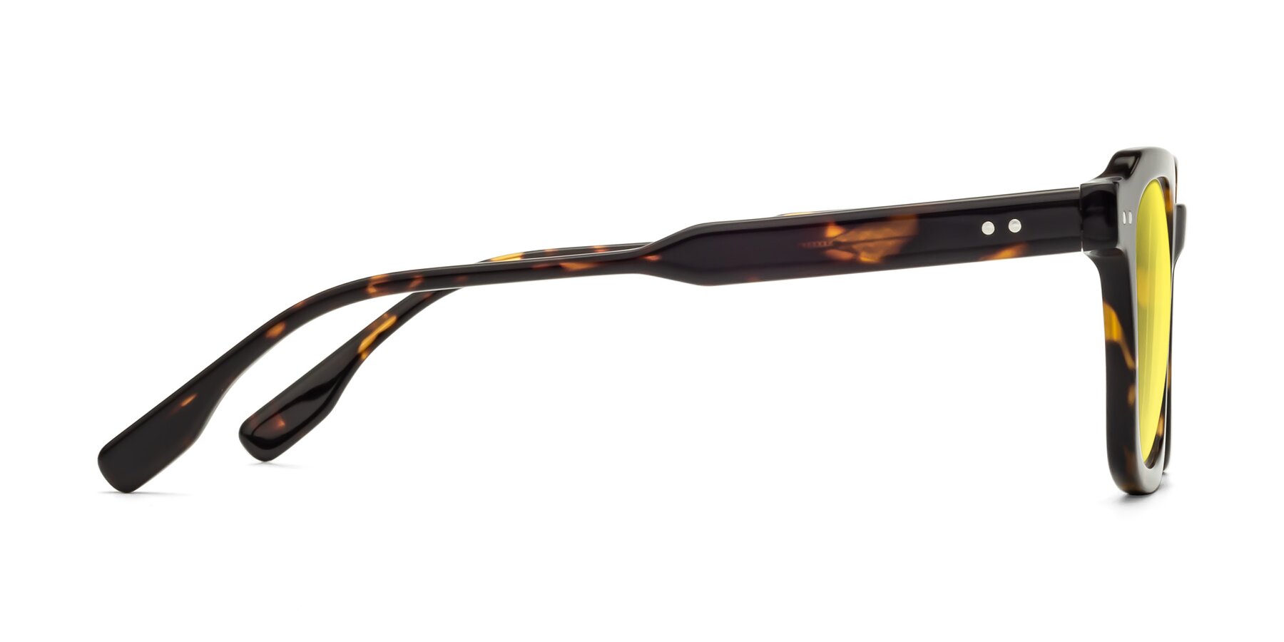 Side of St. Mark in Tortoise with Medium Yellow Tinted Lenses