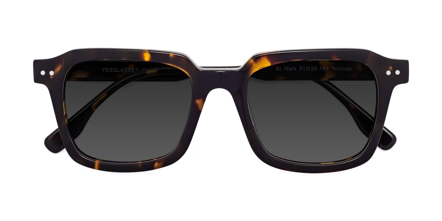 Folded Front of St. Mark in Tortoise with Gray Tinted Lenses