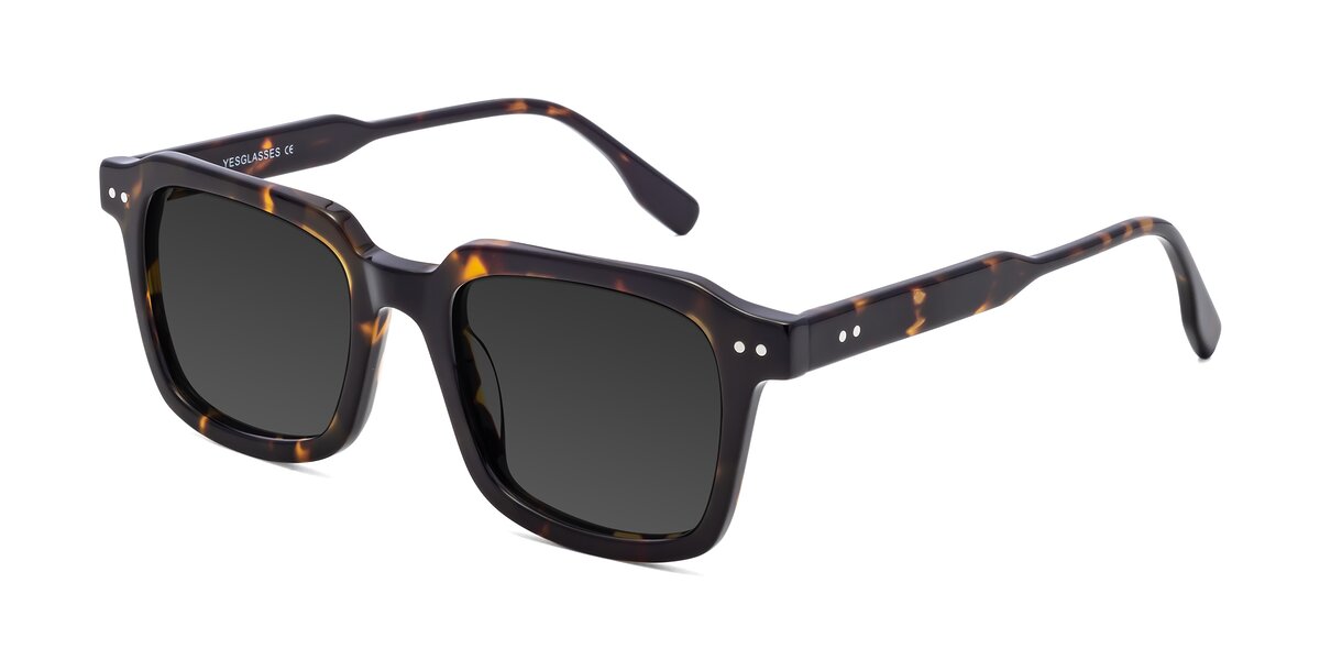 Tortoise Bifocal & Progressive Acetate Square Tinted Sunglasses with ...