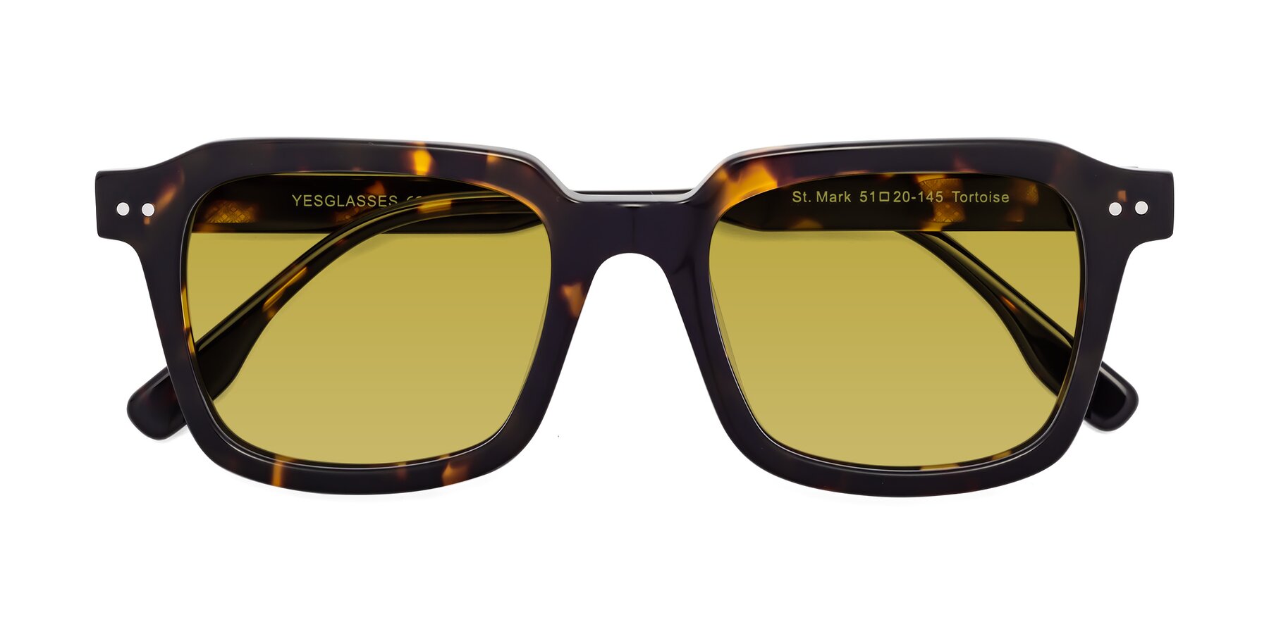 Folded Front of St. Mark in Tortoise with Champagne Tinted Lenses